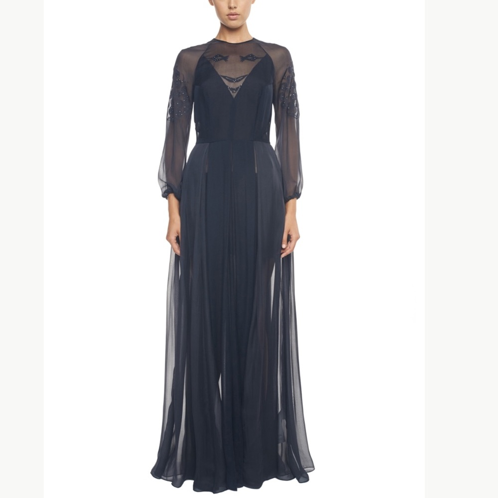 Black Silk Eve Dress - Picture 1 of 5